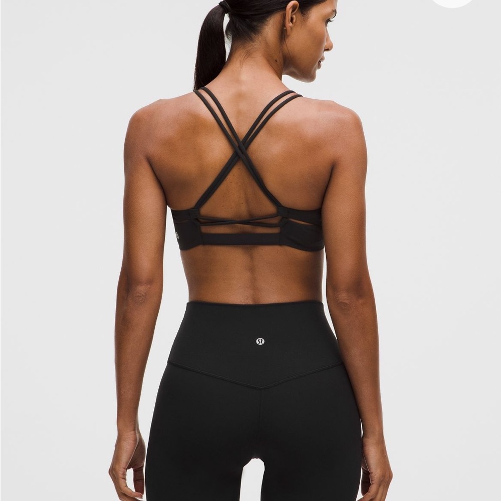 lululemon everlux strappy back sports bra